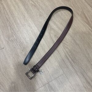 Calvin Klein Black and Brown Leather Belt